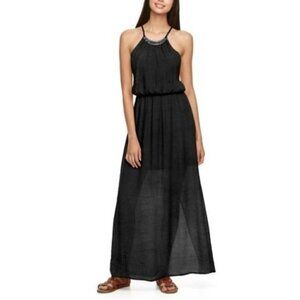 NEW Halter Sundress Maxi Dress Size Small Juniors Black by Lily Rose Kohls